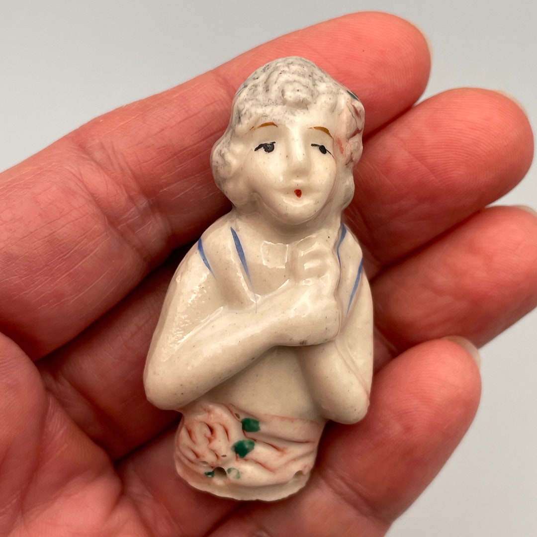 ヴィンテージ磁器製ピンクッションハーフドール - Etsy 日本