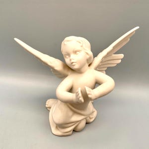 White Boehm Praying Angel Figurine