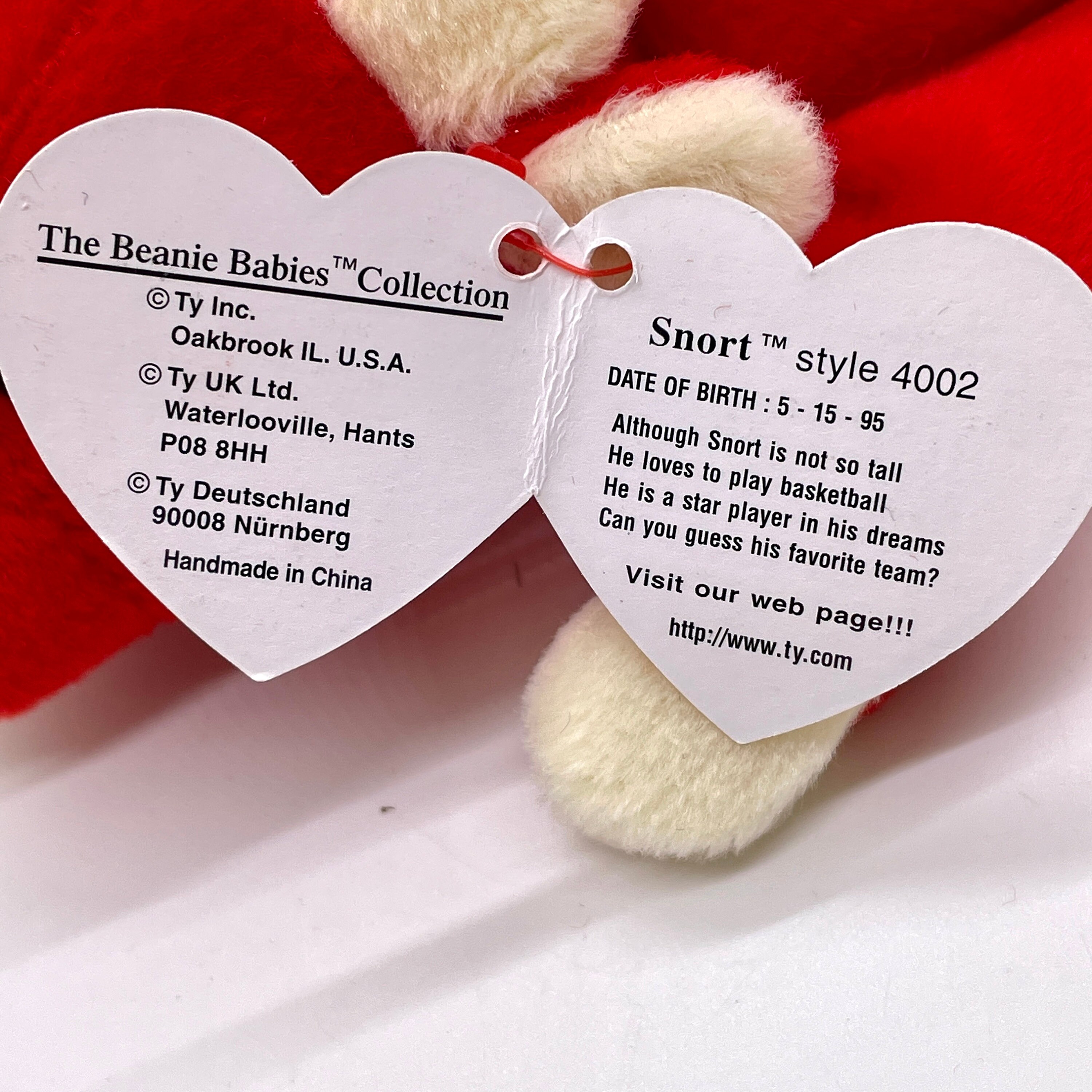 Vintage Snort Bull Beanie Baby PVC Pellets 3rd Generation Tush Etsy