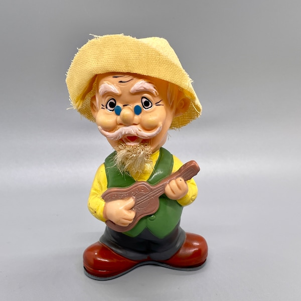 Vintage Hillbilly Band Wind Up Guitar Player, Vintage Alps Wind Up Action Toy - Hobo