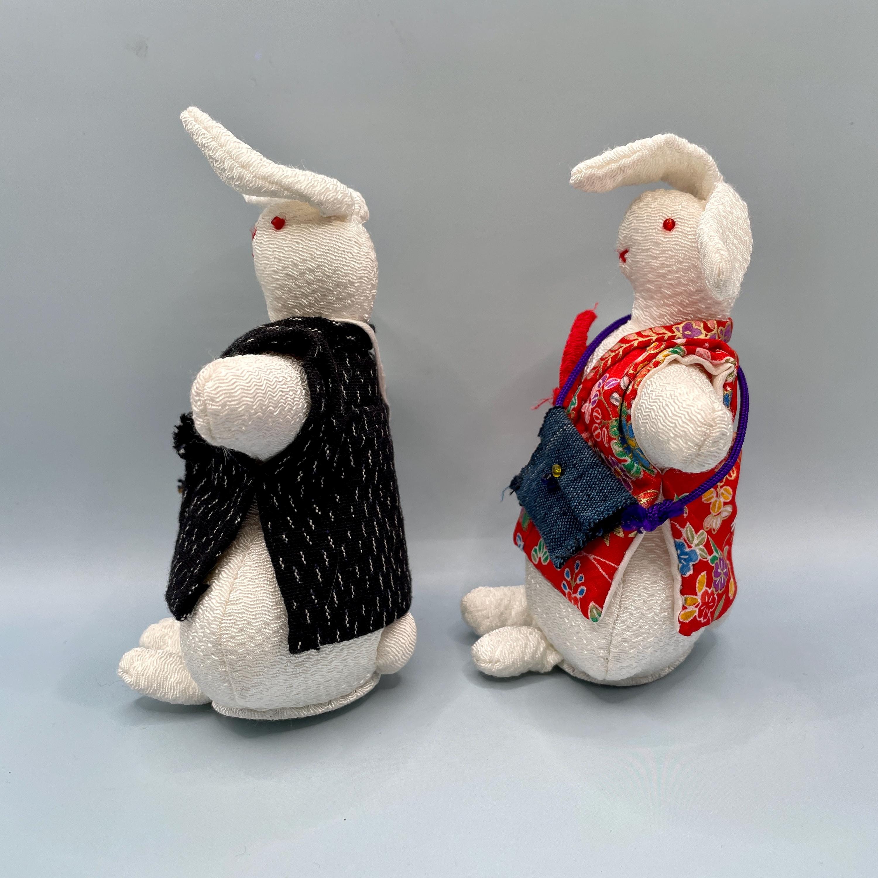 Japanese Kimono Fabric Rabbit Tourists - Etsy