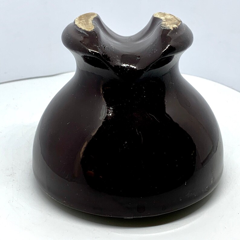 Vintage Brown Pottery Electric Insulator Ceramic Insulator Etsy