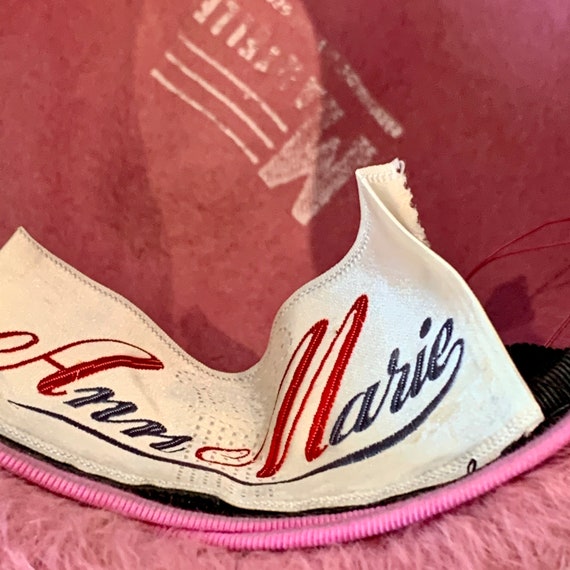 Vintage Pink Faux Fur Cloche Hat, Anne Marie Mid … - image 5