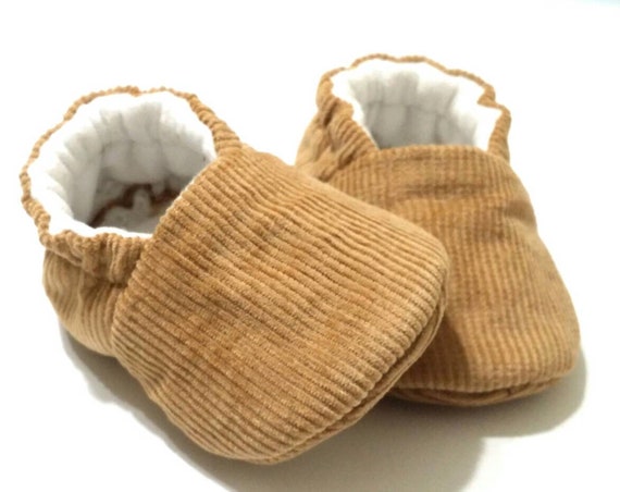 corduroy baby booties