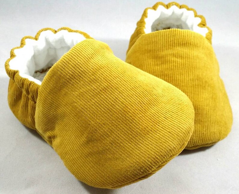 corduroy baby booties