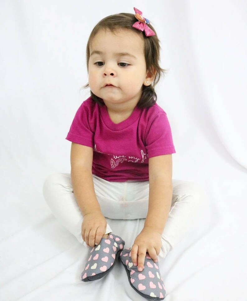 Baby shoes baby girl newborn toddler gift hearts toddler shoes gift baby shower gift baby slippers I Heart U Baby Booties