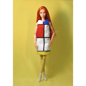 Mod Artist Redo Barbie Doll in Mondrian Print Dress 