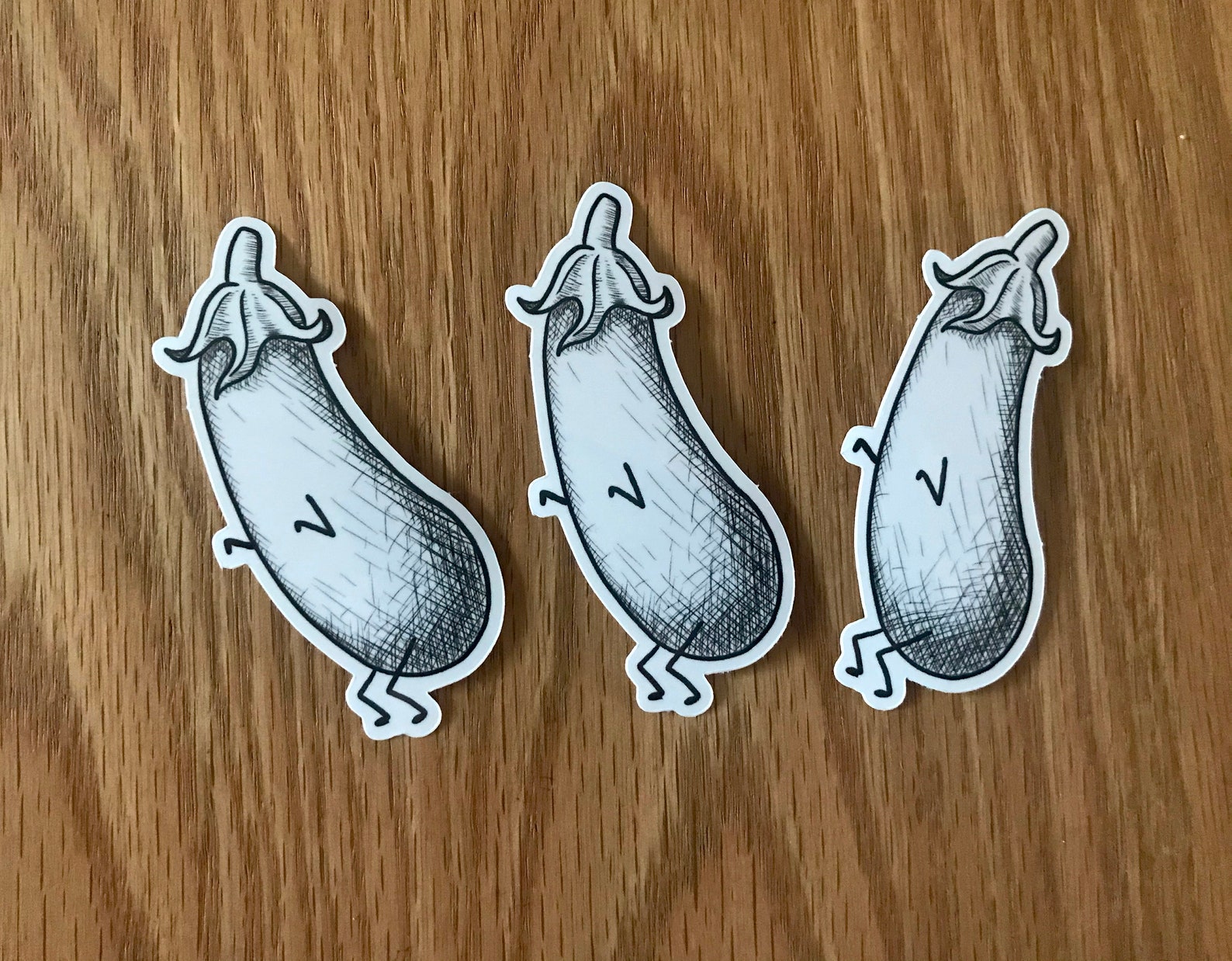 Eggplant Sticker With Personality Etsy