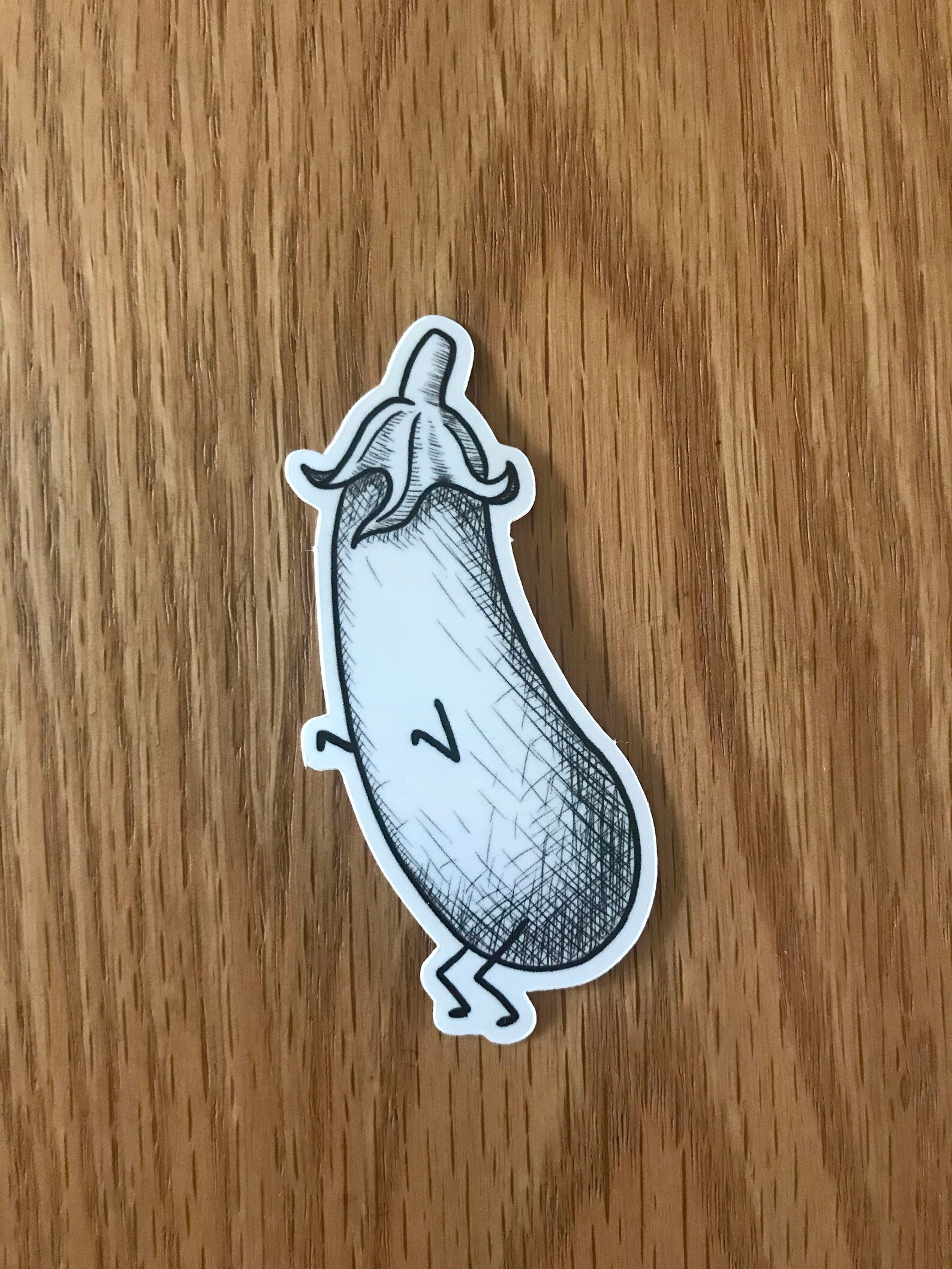 Eggplant Sticker With Personality Etsy