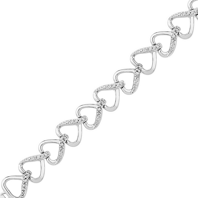 White Gold Bracelet with Diamond Accents