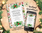 Christmas Cookie Exchange Invitation | Editable Holiday Pot Luck Party Invite | Custom Digital Printable Template 5x7