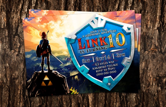 Digital Printable The Legend Of Zelda Birthday Custom Etsy Digital Printable The Legend Of Zelda Birthday Custom Etsy