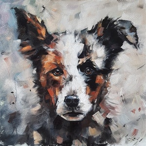 animal portrait personnalisé peinture à l’huile jack russell terrier chien animal peinture personnalisé original photo art impressionniste décoration murale faite sur commande