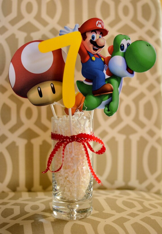 Mario Party Supplies Super Mario Birthday Party Super Mario Etsy