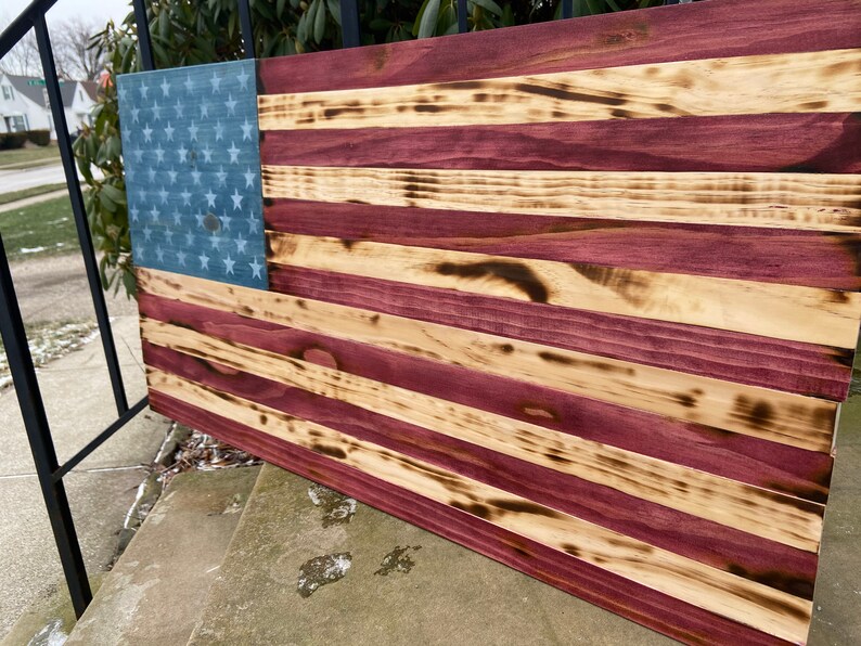 Rustic Handmade American Flag - Etsy