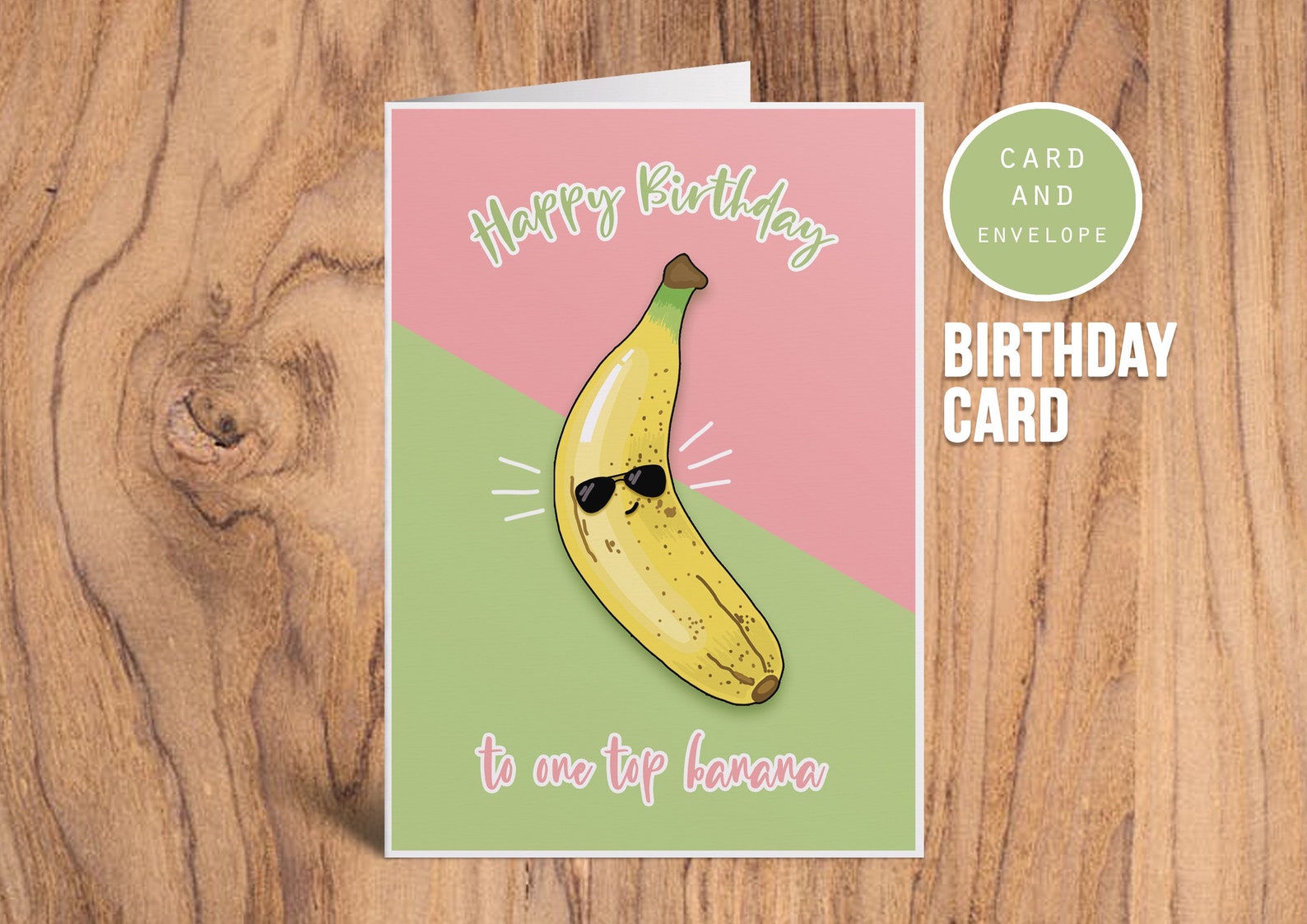 Birthday Card/happy Birthday to One Top Banana/fruit Card/card Etsy