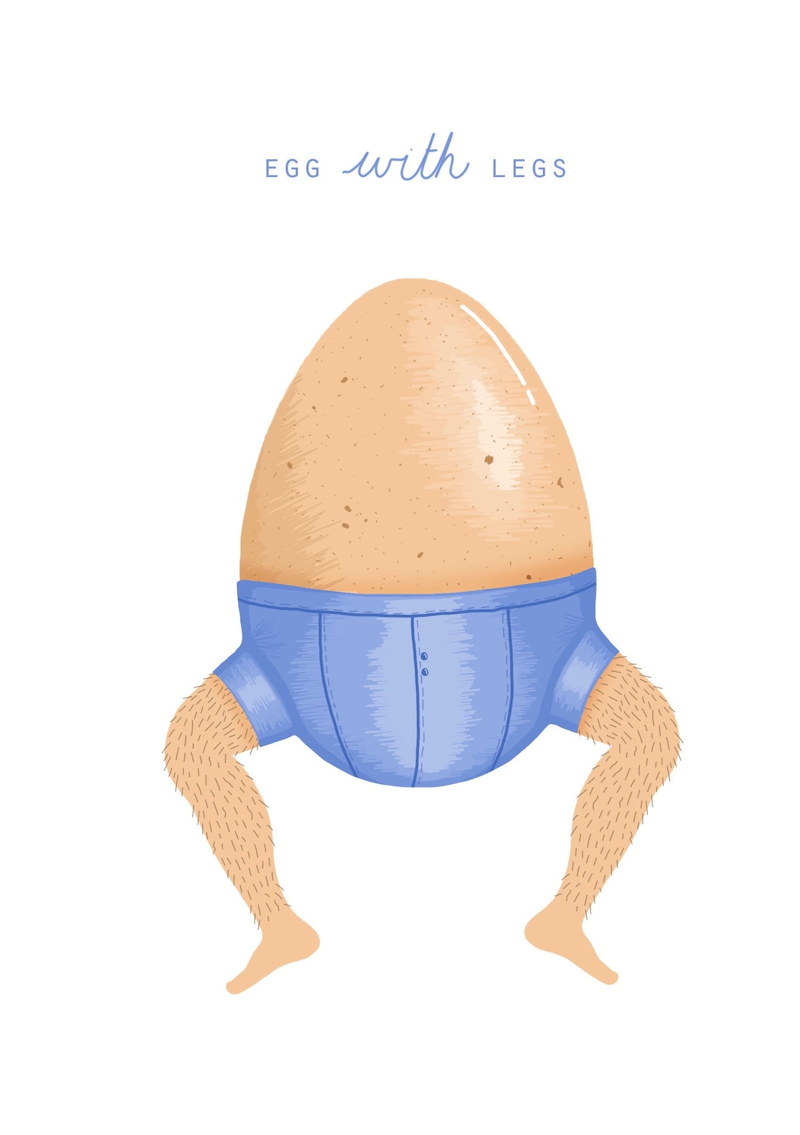 Egg With Legs Illustrated Print/illustration / Wall Art / Home Etsy