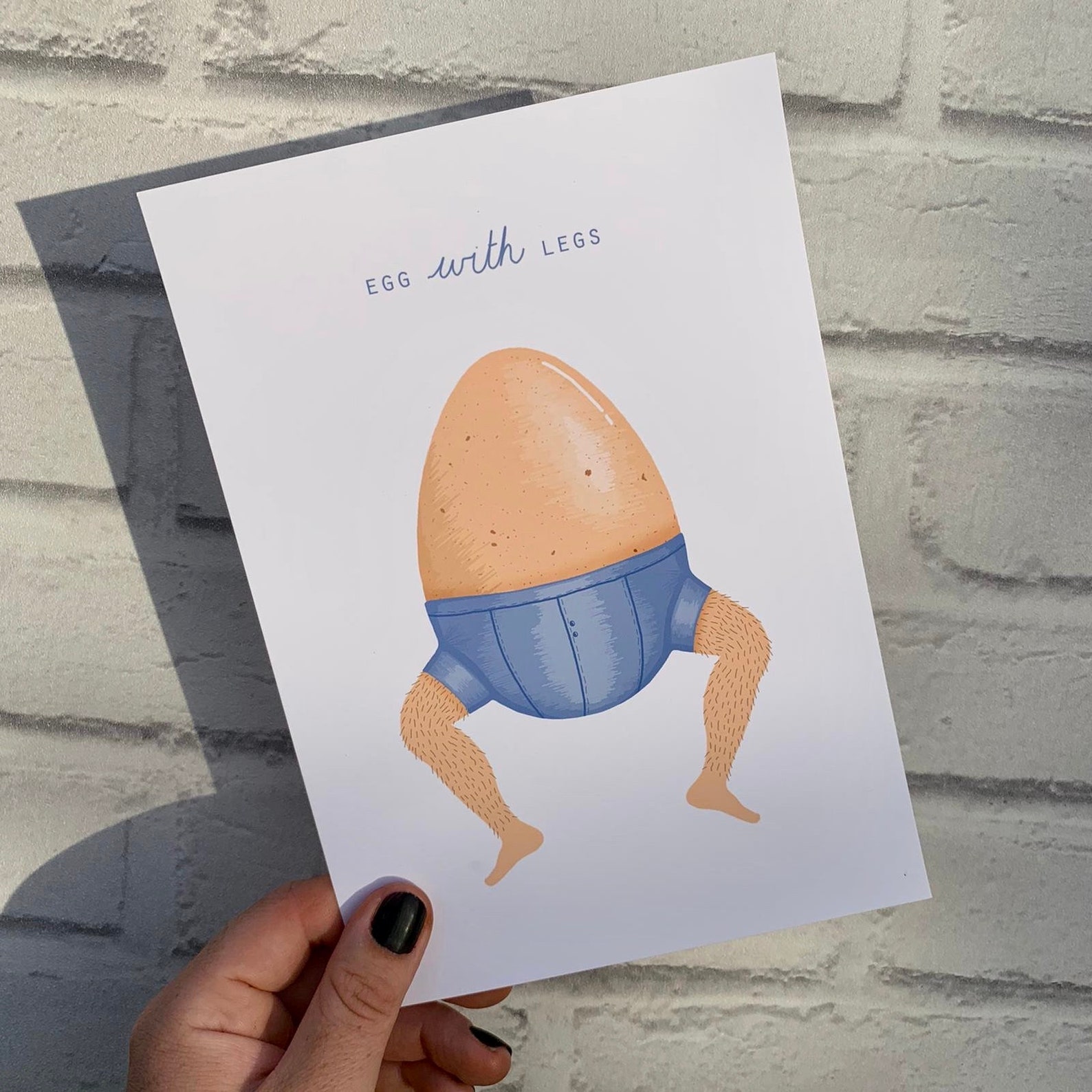 Egg With Legs Illustrated Print/illustration / Wall Art / Home Etsy