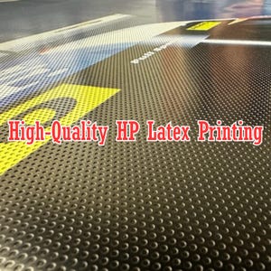 Custom One-Way Perforated Adhesive Vinyl Door and Window Graphic Decals. 70/30 Privacy Decal for your Auto Windows, Storefront, and Doors!