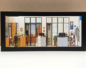 The Office gifts, The Office TV Show Gifts, The Office Memorabilia, The Office show gifts, Diorama, Unique Wall Art, Dunder Mifflin