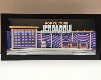 Pop Culture Jeopardy themed gifts, Pop Culture Jeopardy TV Show Gifts, Pop Culture Jeopardy Memorabilia, Jeopardy show gifts, Diorama