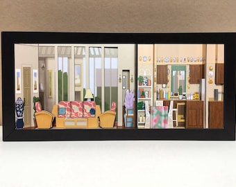 Golden Girls themed gifts, Golden Girls TV Show Gifts, Golden Girls Memorabilia, Golden Girls show gifts, Diorama, Unique Wall Art