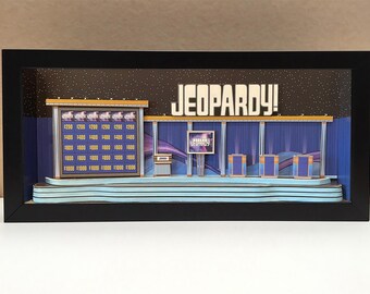 Jeopardy customized personalized themed gifts, Jeopardy TV Show Gifts, Jeopardy Memorabilia, Jeopardy show gifts, Diorama, Unique Wall Art