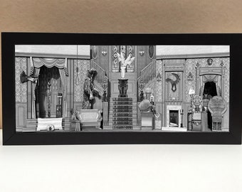 Kooky Spooky Ooky TV Family Mansion, TV Show Gifts, Memorabilia, Diorama, Unique Wall Art