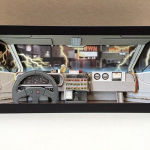 Back To The Future themed gifts, Back To The Future Gifts, Back To The Future Memorabilia, Diorama, Diorama Art, Unique wall art