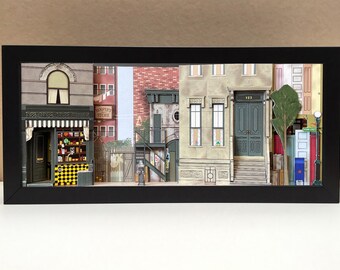 Sesame Street classic 1970's set - Sesame Street TV Show Gifts, Sesame Street Memorabilia, Sesame Street show gifts, Diorama, Artwork