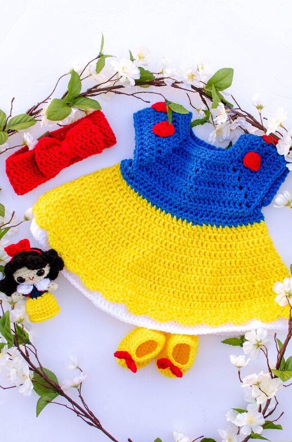 snow white crochet dress