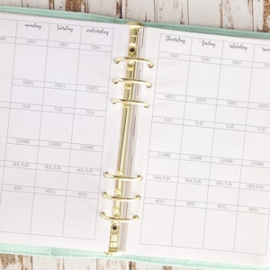 Digital Half Letter (A5) Size Undated Bujo Dot Grid WO2P Ringbound Notebook Inserts