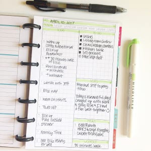 Digitaler Mini Happy Planner Größe undatiert täglich Grid Style Einsätze
