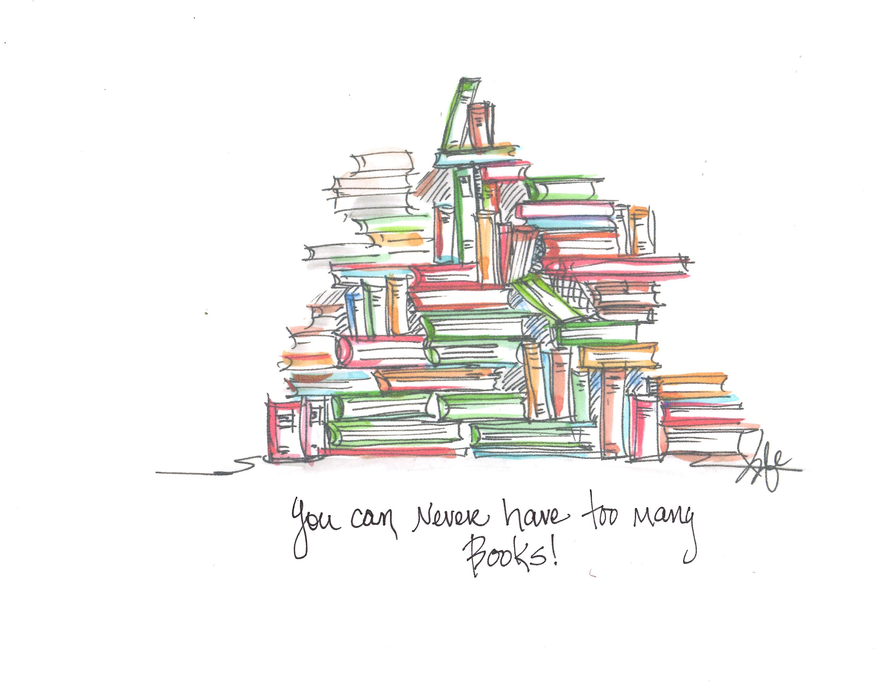 You Can Never Have Too Too Many Books Etsy