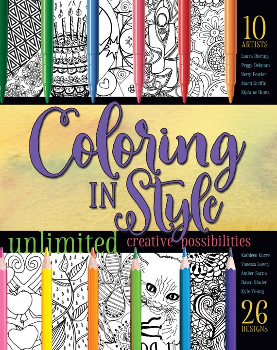 Coloring in Style Artists' Coloring Book | Etsy