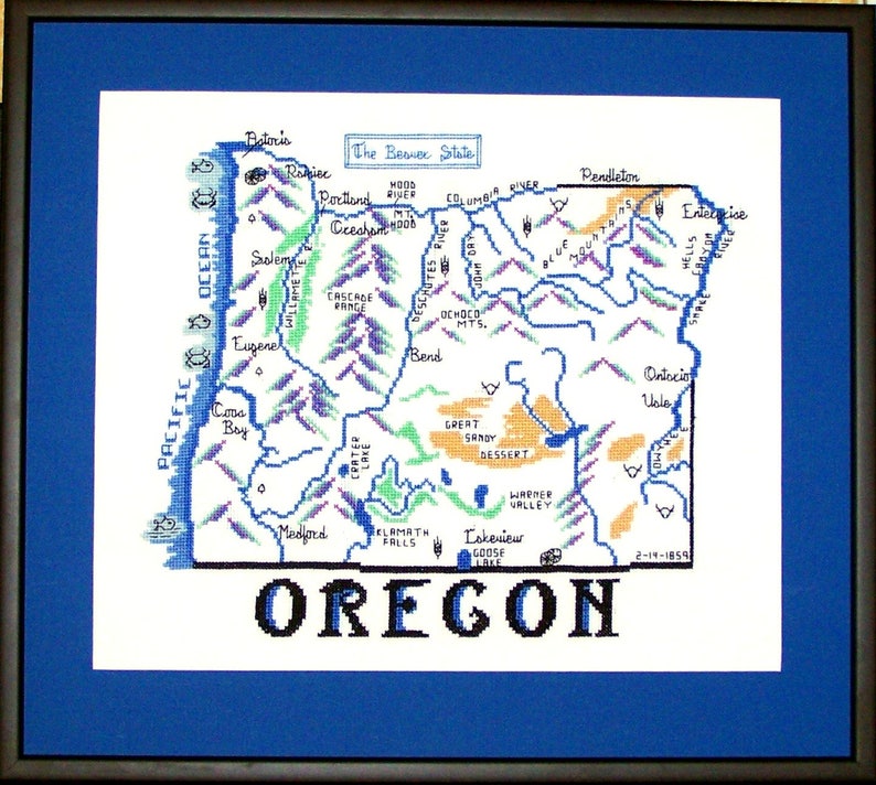 OREGON STATE Cross Stitch Chart Pack Etsy
