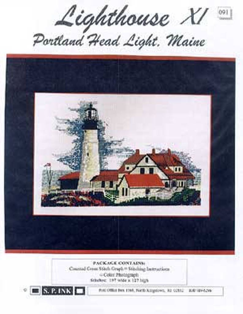 PORTLAND HEAD LIGHTHOUSE Maine Cross Stitch Chart Pack Etsy