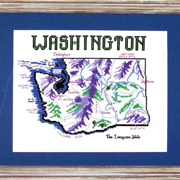 Washington Cross Stitch Etsy