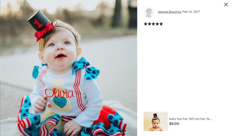 baby top hat headband