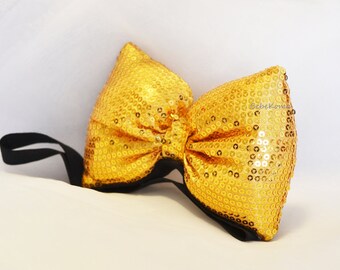 sequin bow, sequin headband, sequinned bow, gold sequin bow, silver sequin bow, big sequin bow, sequin bow headband, sparkly bow headband