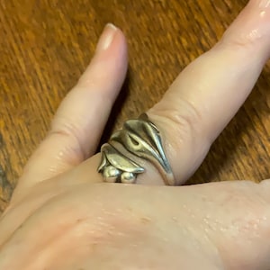 Sterling Avon Tulip Adjustable, Ring, Size 8