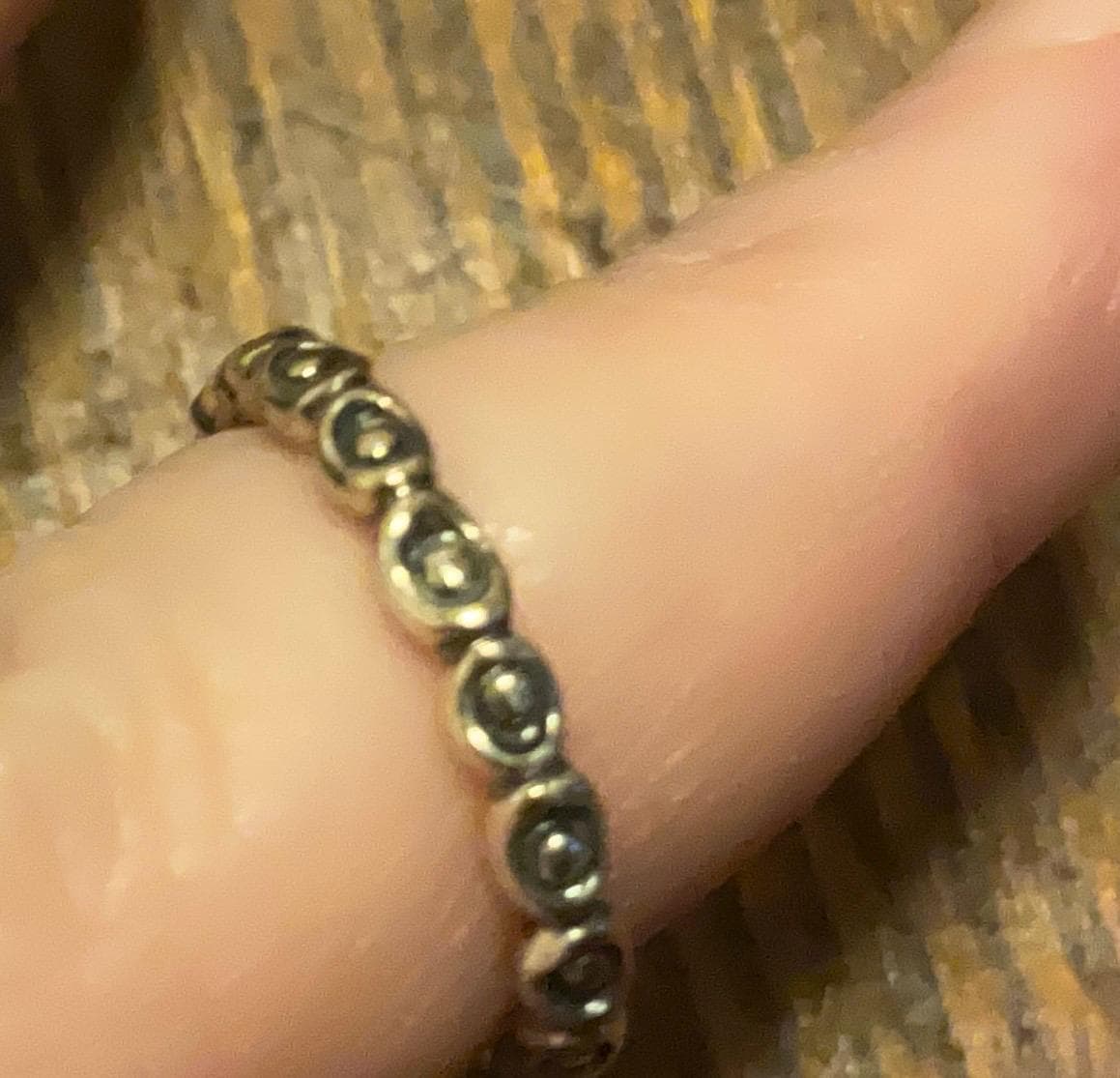 Sterling Silver Retired Pandora ALE Stackable Ring Size 6