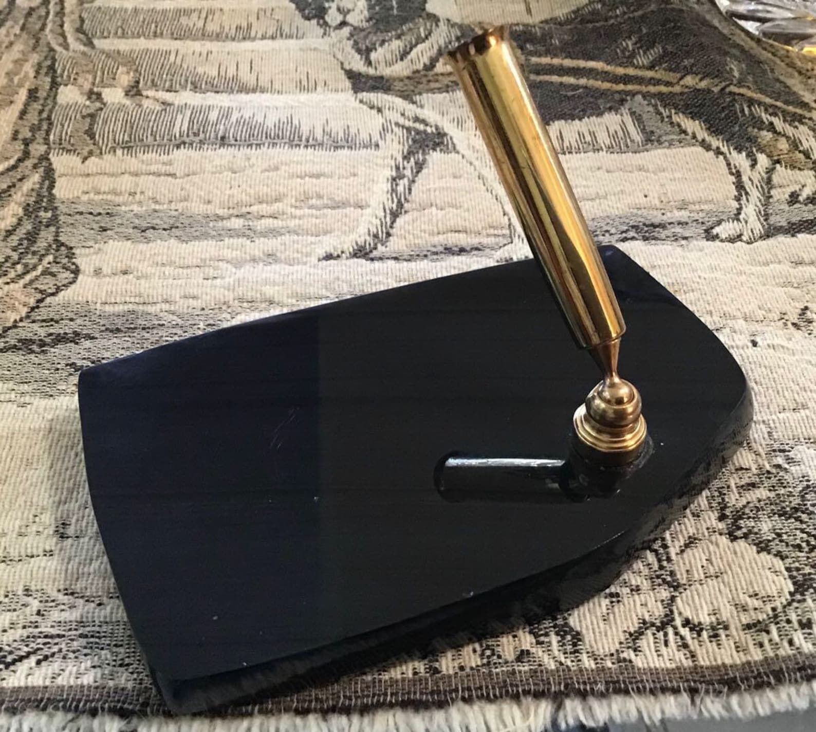 Onyx Black Pen Holder Etsy