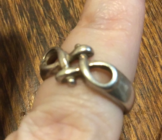 Infinity band ring sterling silver size 6.5 - image 1