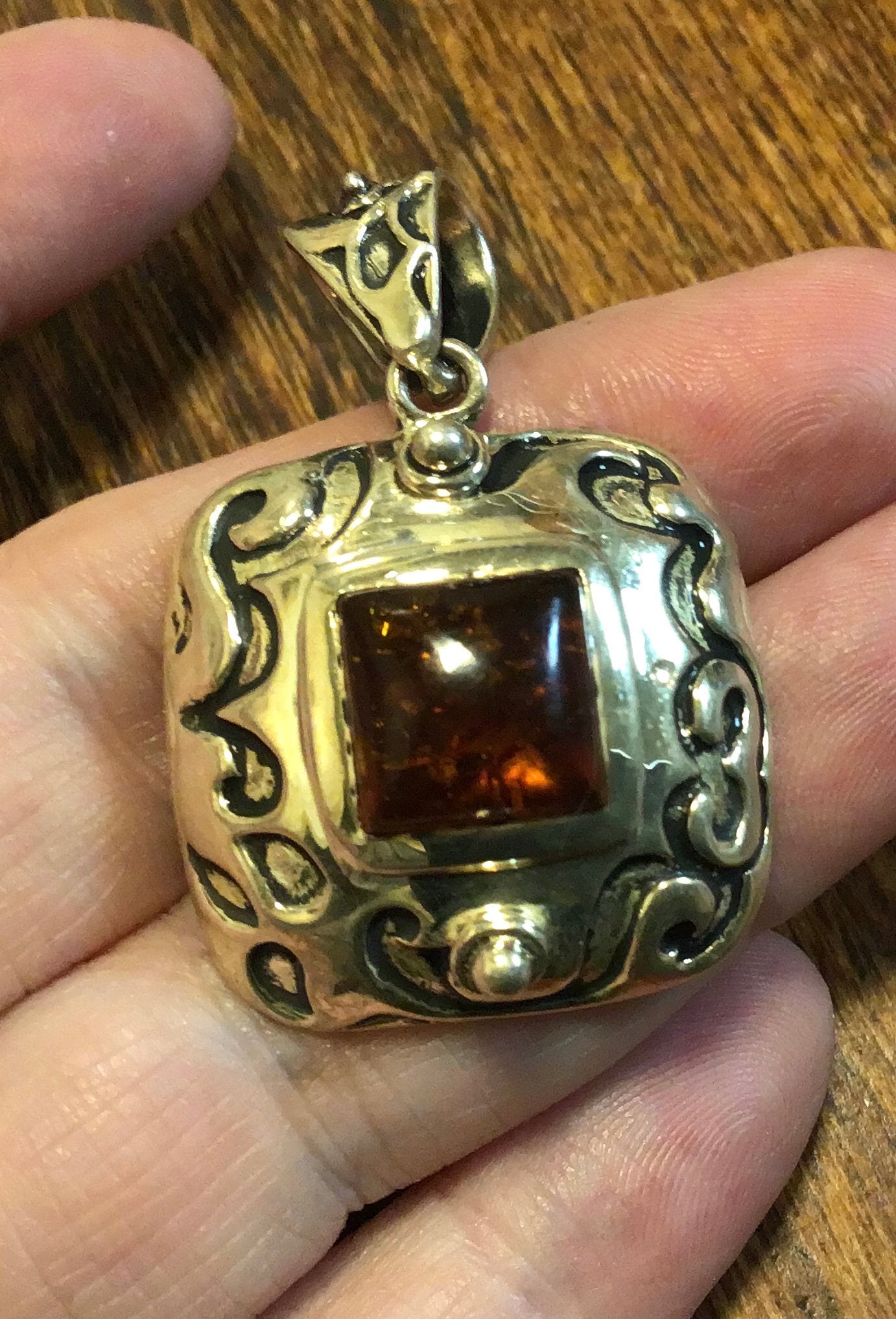 Silpada Amber Pendant - Etsy
