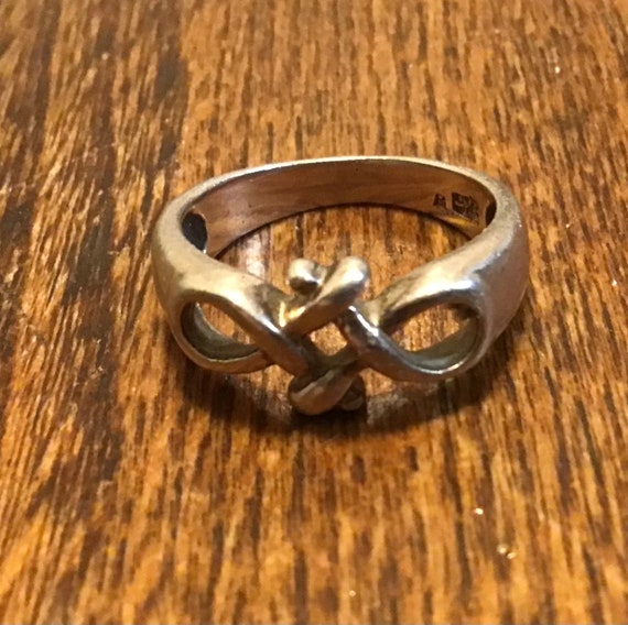 Infinity band ring sterling silver size 6.5 - image 2