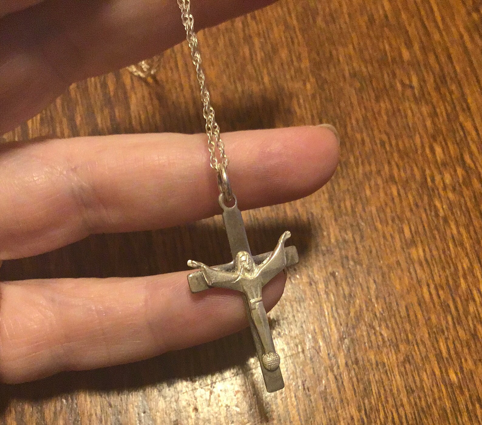 Chapel Sterling cross and chain Etsy