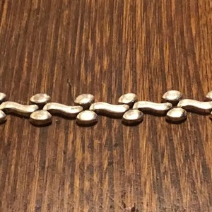 Sterling vintage heavy  link bracelet 7 inches