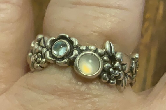 Pandora | Jewelry | Pandora June Droplet Ring Grey Moonstone Size 7 |  Poshmark