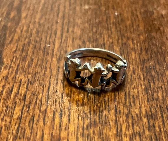 Sterling silver frog ring, size 4 - image 2